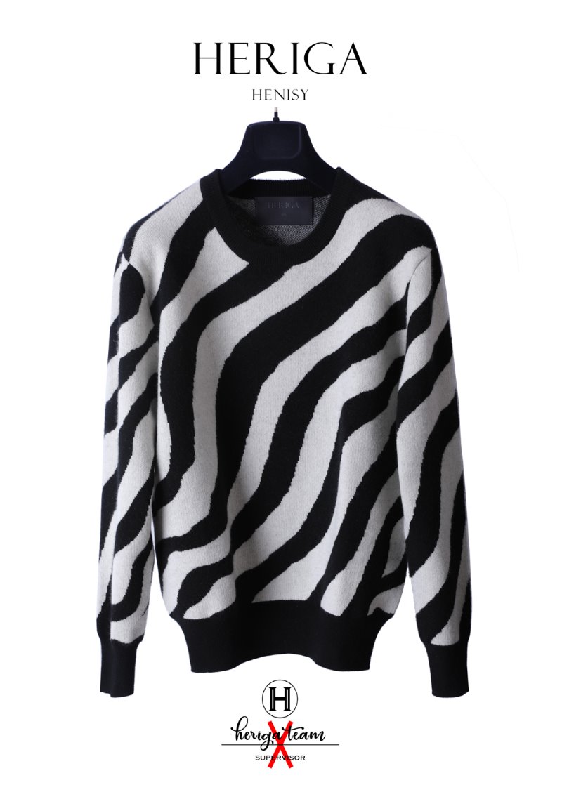 HERIGA Cashmere Zebra Round Knit
