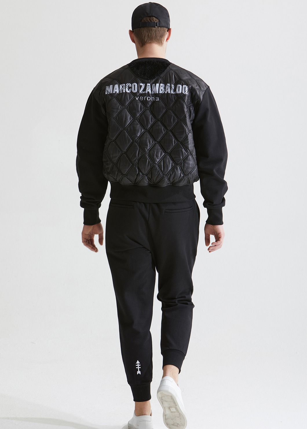 QUILTED MAN TO MAN-BLACK