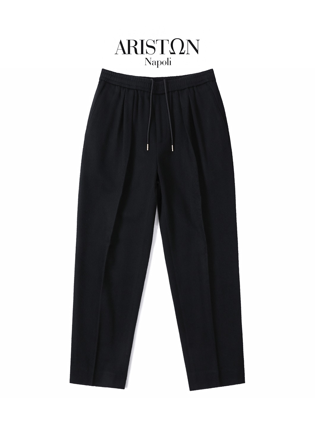 HERIGA ARISTON Wool Pants-Black