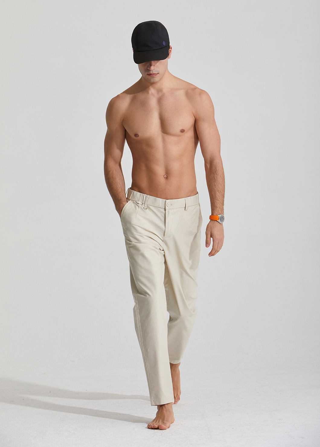 D-Ring Stretch Banding Pants-2color